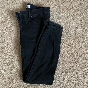 Loft black double frayed skinny jean size 27p